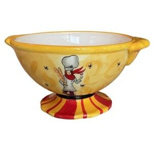 Jennifer‎ Brinley Certified International Cafe Girl Chef Whimsical Bowl Yellow